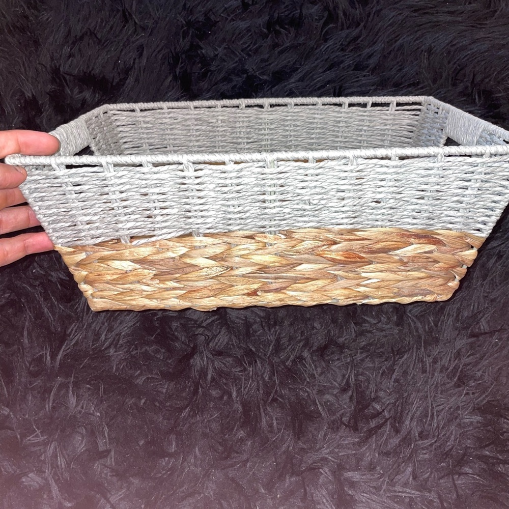 Two-Tone Woven Basket